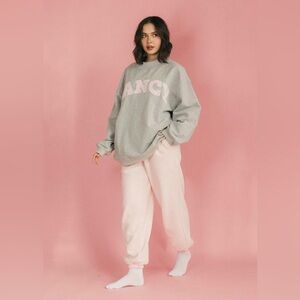 Fancy boutique pink cuffed jogging pants